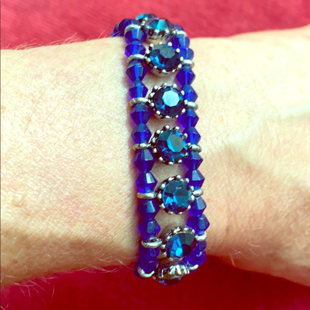 Blue rhinestone Protection bracelet New Blessed